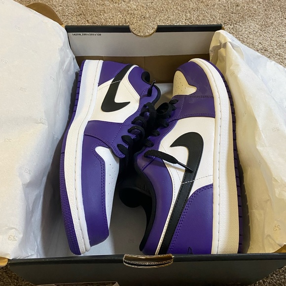 Brand new Jordan 1 low court purple white main image 4